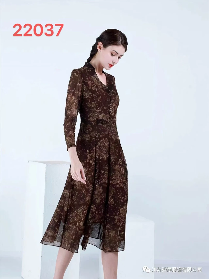 【二姐家】品牌 台湾纱 连衣裙 22037