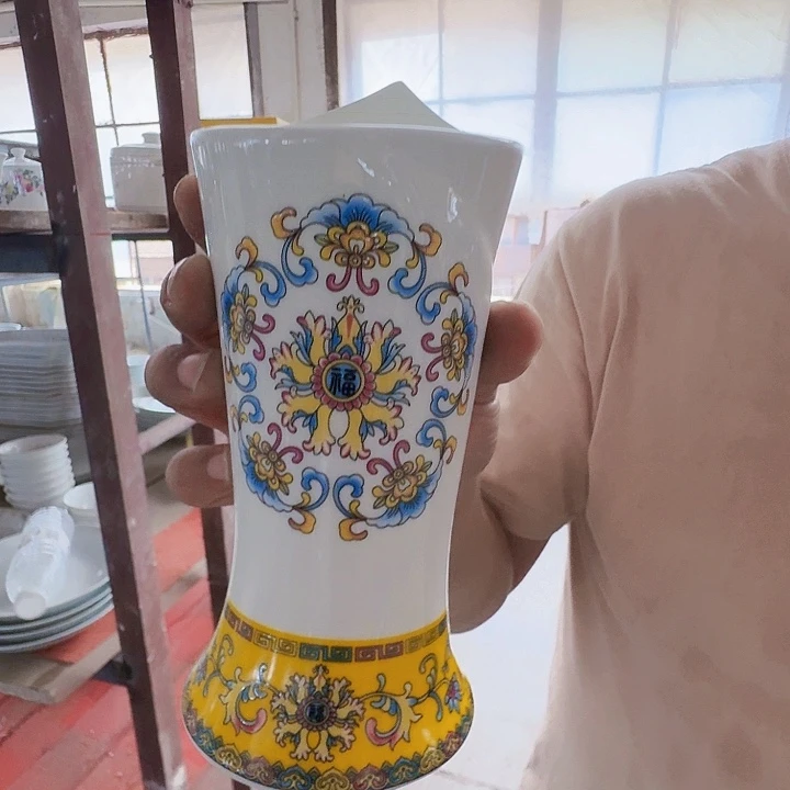 景德镇高温陶瓷珐琅彩筷子捅1个