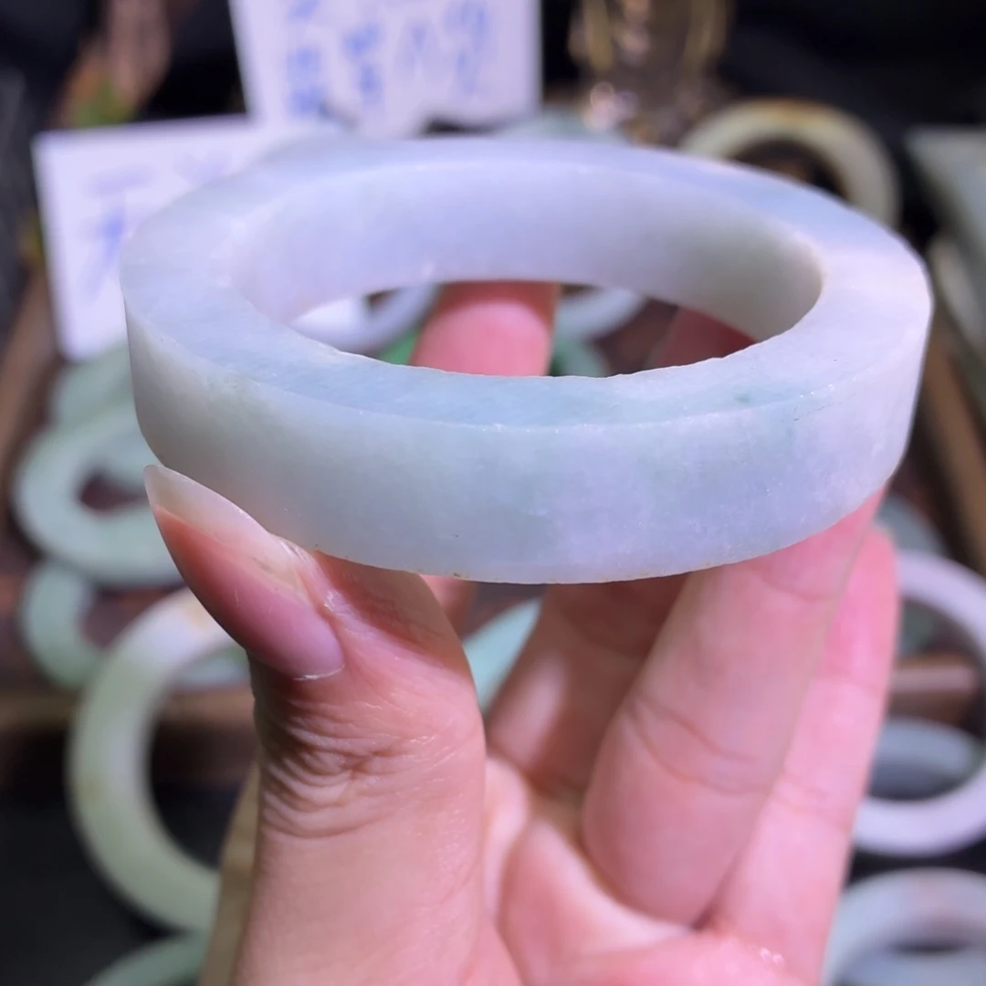 定制翡翠未镶嵌翡翠A货毛胚手镯定制