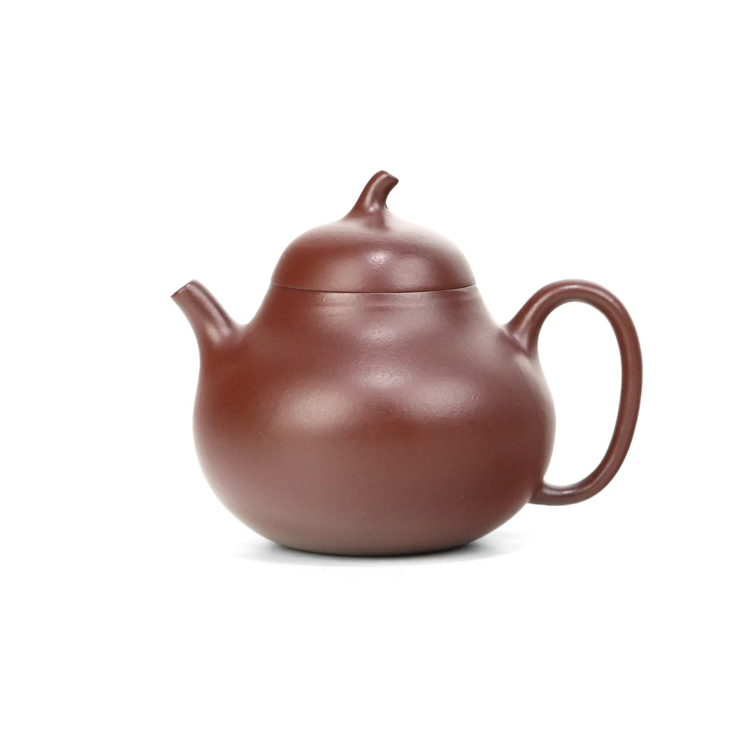 XT茄瓜壶160cc原矿紫朱泥手工宜兴紫砂壶精工圆壶小容量实用茶壶