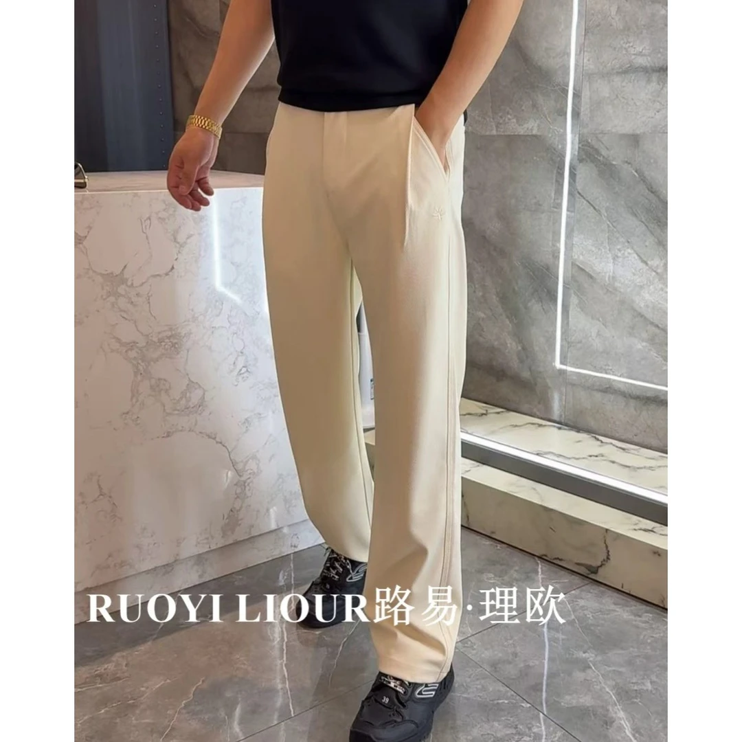 路易理欧【三本针西裤】小蜜蜂西裤垂感休闲西装裤秋冬季宽松长裤