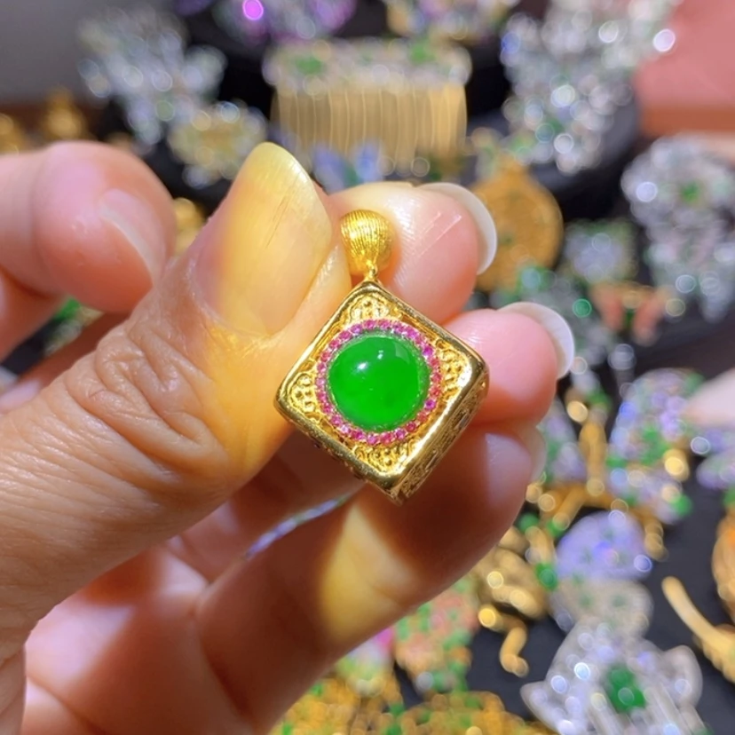【闪购商品】银S925镶嵌挂件翡翠