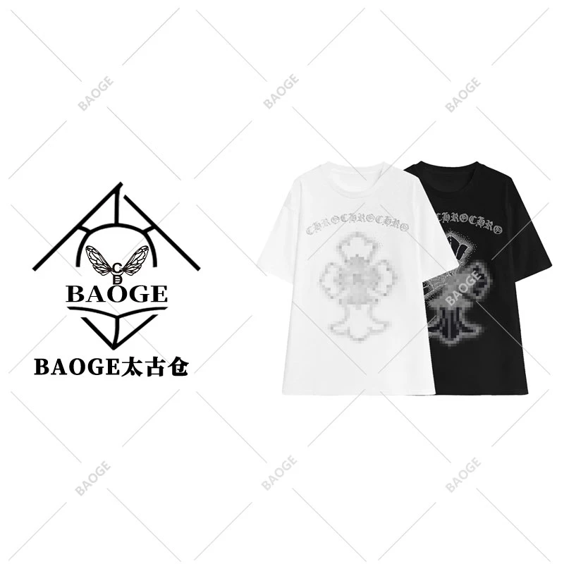 【BAOGE太古仓】66808#重工烫钻T恤2025春夏休闲潮流百搭个性上衣