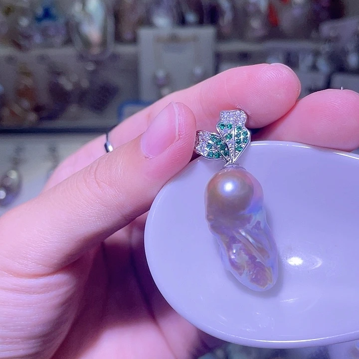 淡水珍珠合金颈饰45