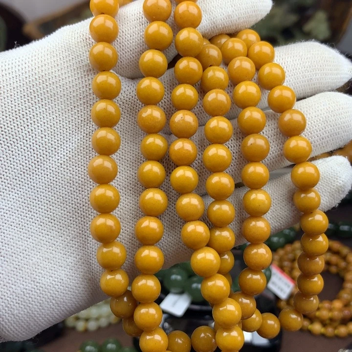 手链未镶嵌岫岩河磨玉（透闪石质玉）