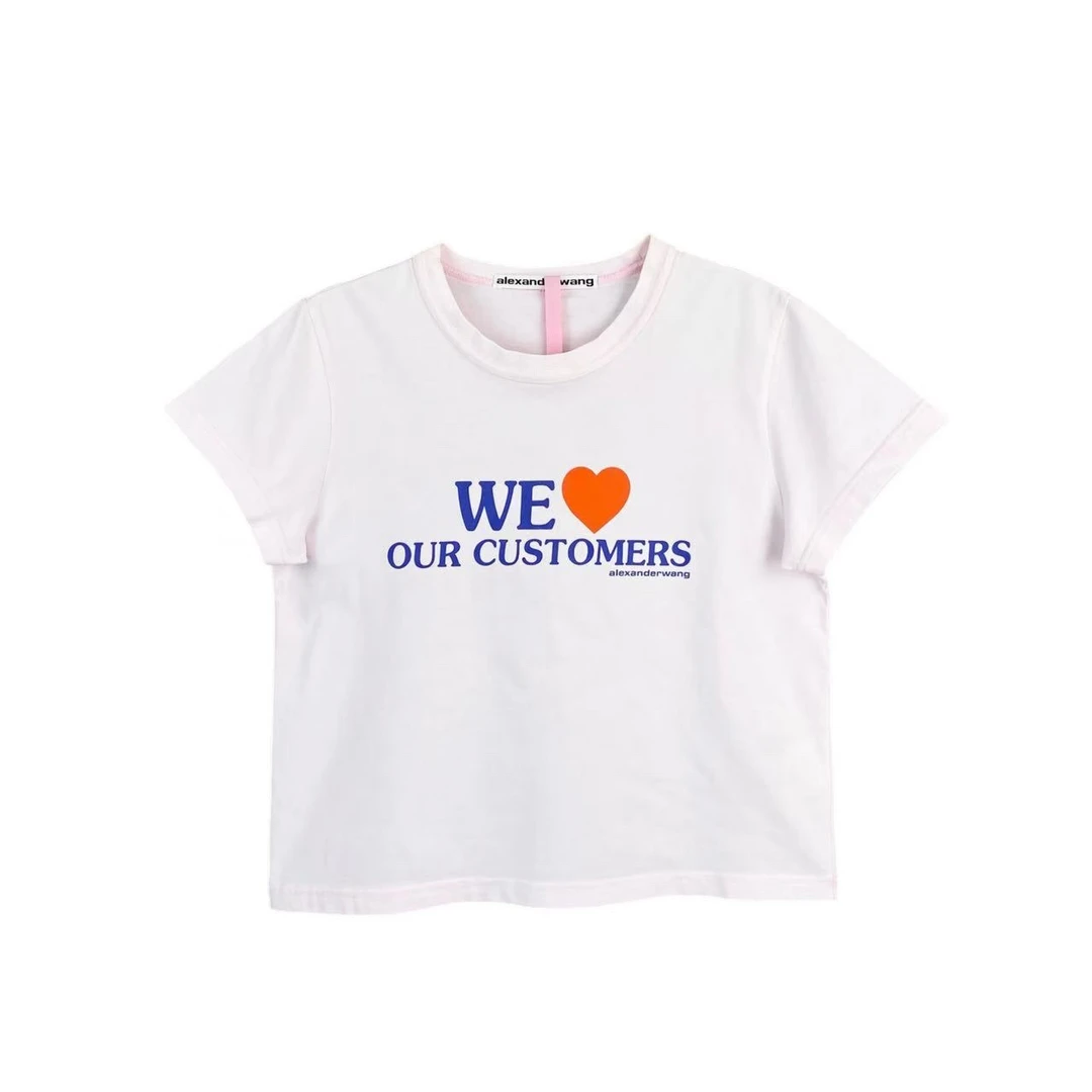 95新 Alexander McQueen/亚历山大·麦昆  pp920 大王 棉Logo短袖S