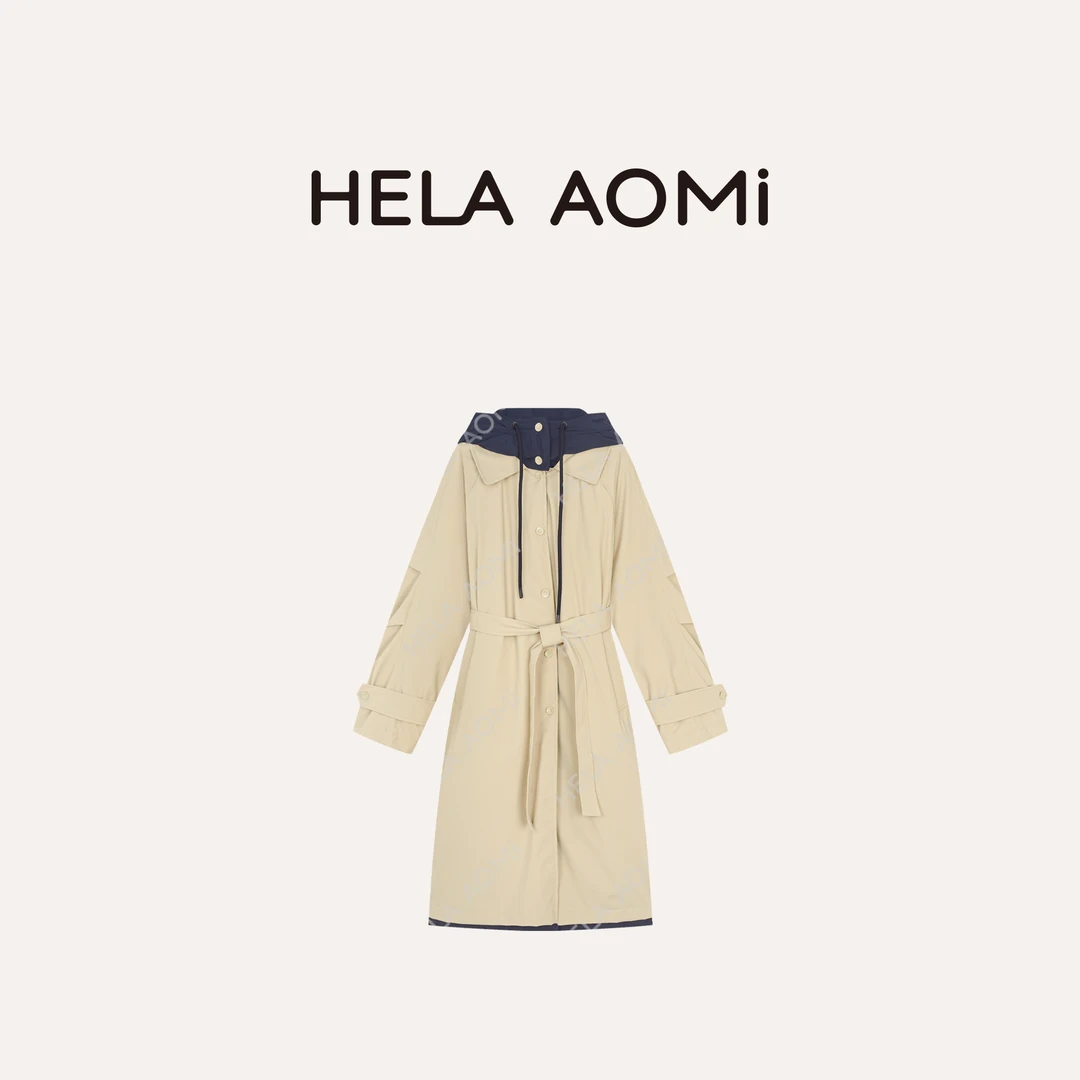 HELA AOMI “出口订单.露珠系列”白鸭绒拼接风羽绒服CY5DM52729