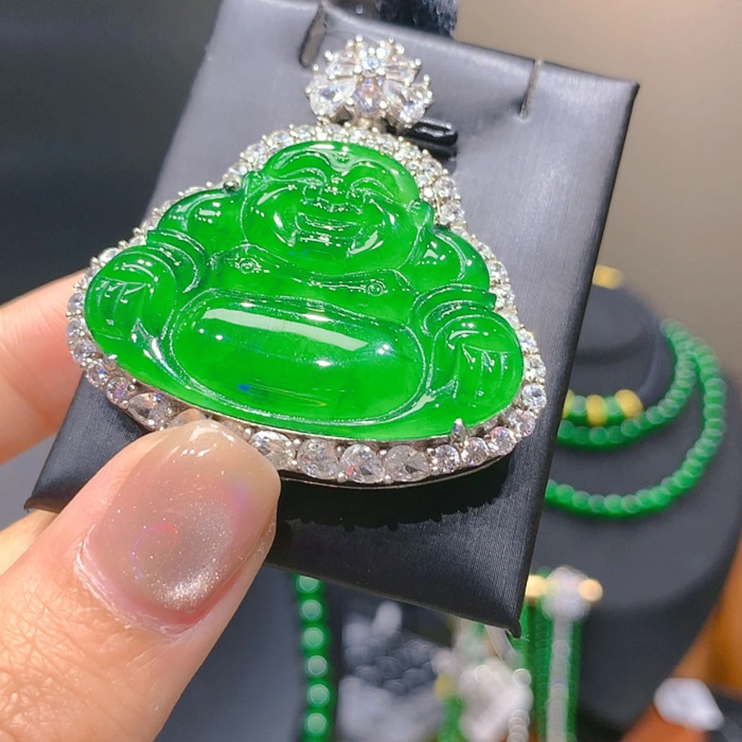 【闪购商品】翡翠颈饰银S925镶嵌818柒姐