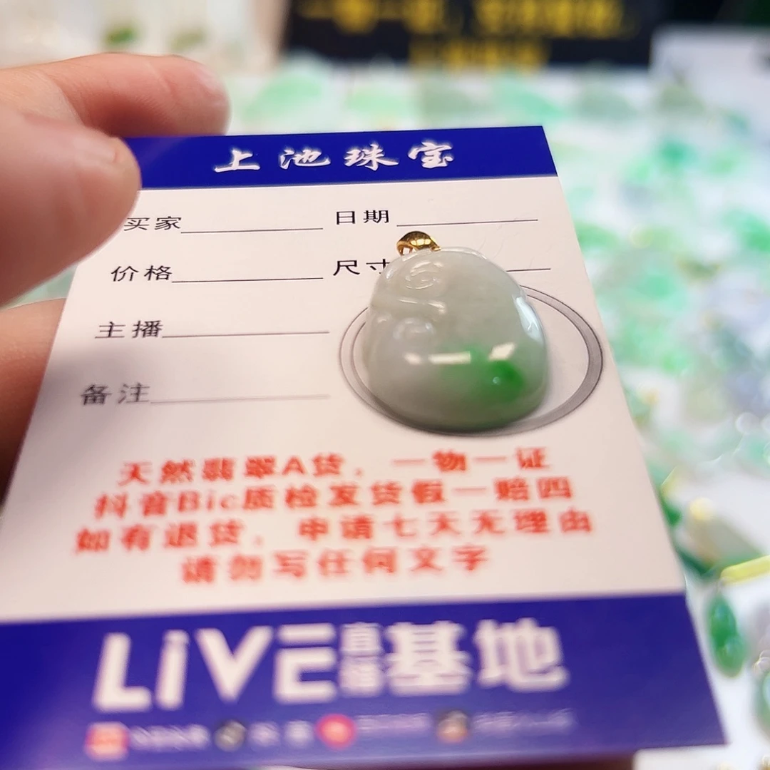 翡翠颈饰18K金镶嵌翡翠