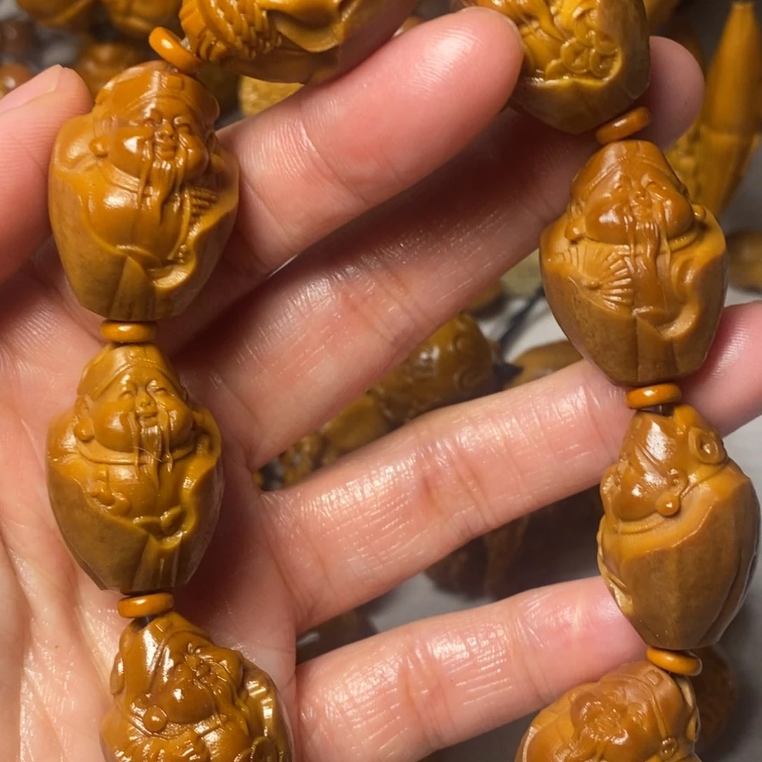 橄榄核手串/手链包衣财神