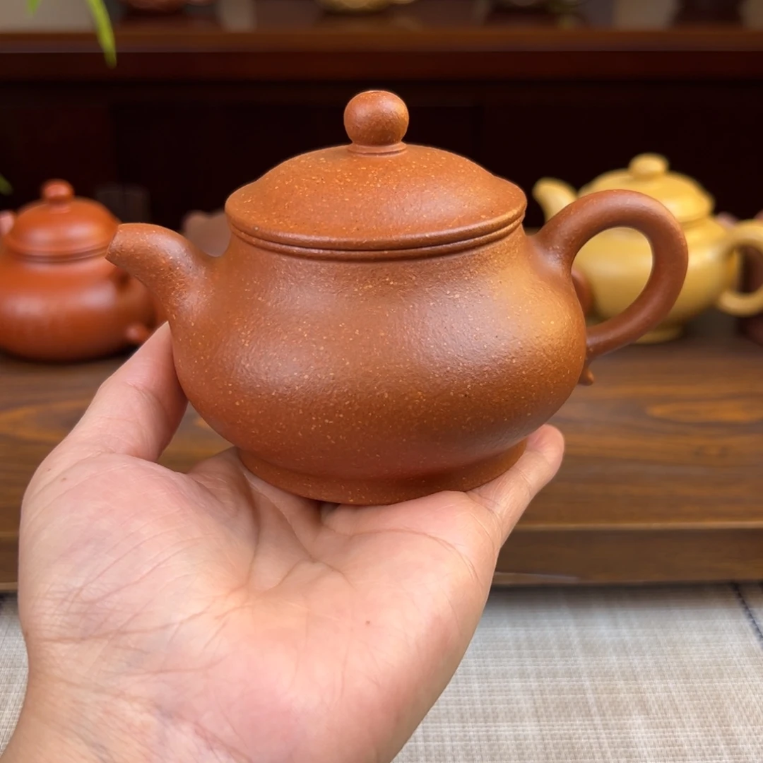茶壶紫砂黄降坡潘壶全手220cc