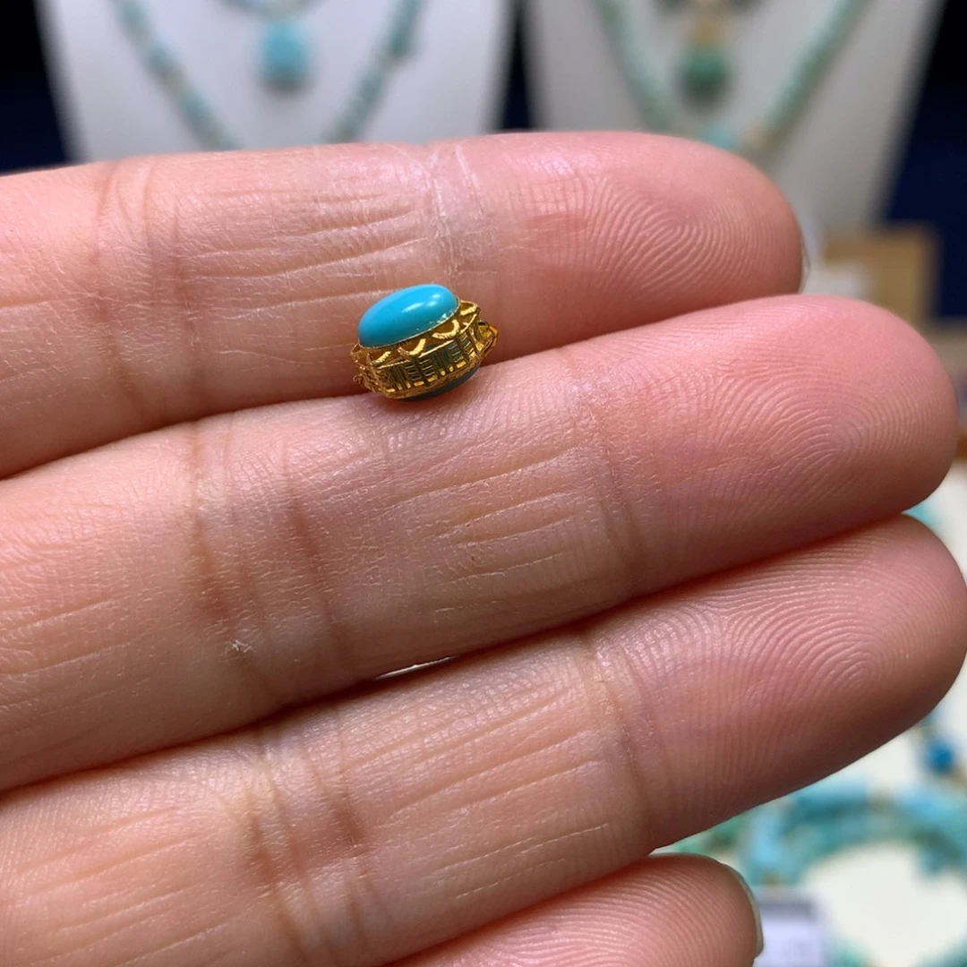 绿松石18K金镶嵌配饰