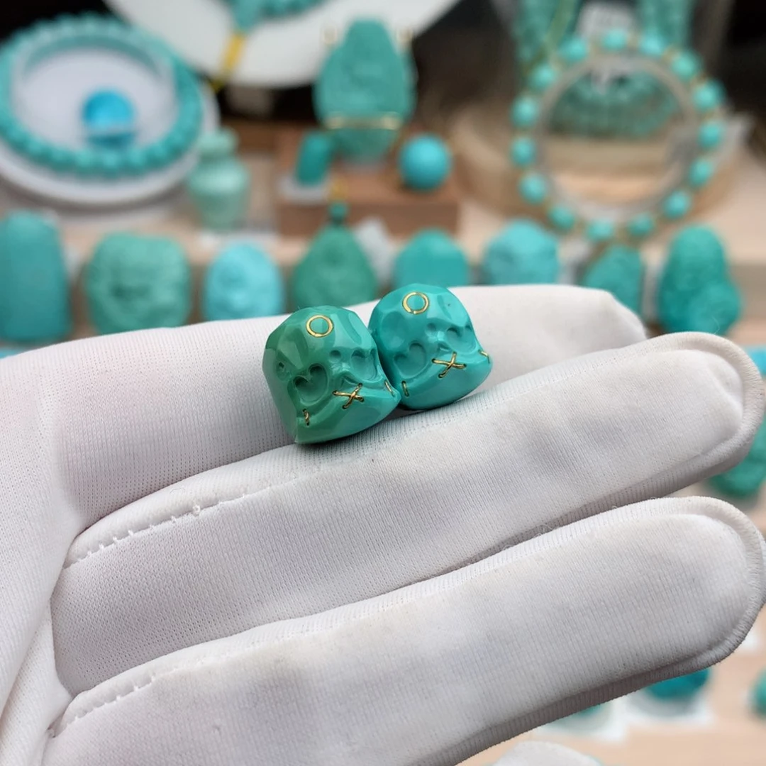 绿松石珠宝奇石未镶嵌憨***匪