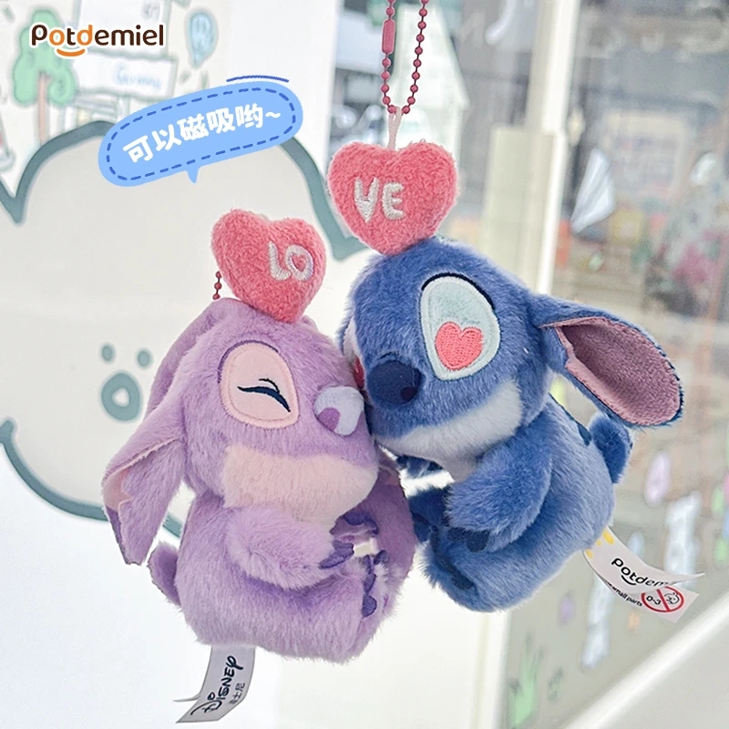【现货现发】potdemiel正版迪士尼史迪仔安琪爱的抱抱磁吸挂件