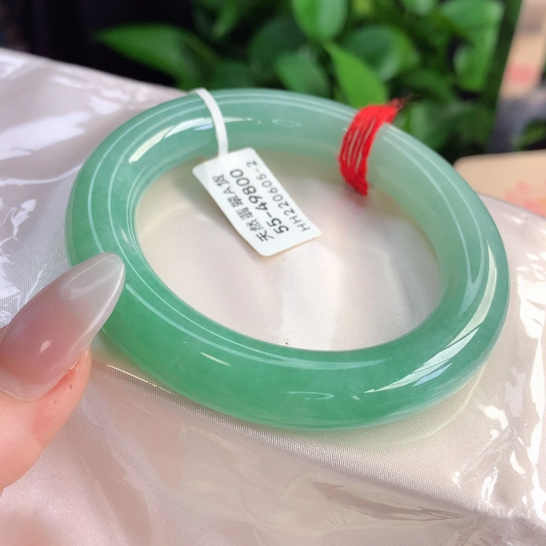 未镶嵌手镯翡翠天然A货翡翠55-56大万即视感上档次2号