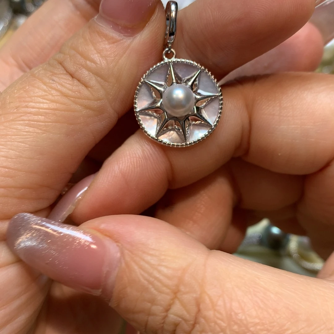 海水珍珠颈饰银S925镶嵌