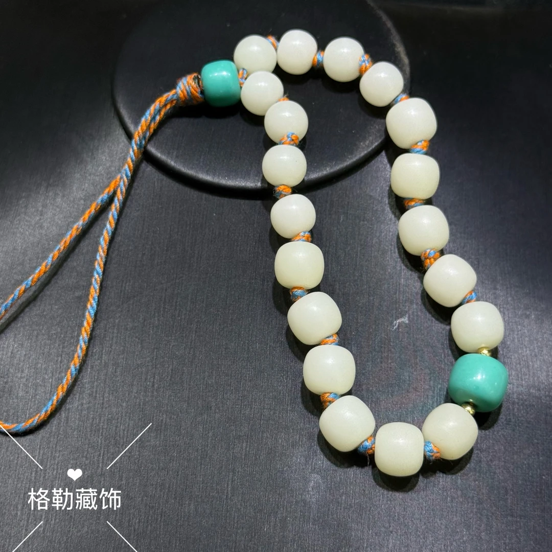 格勒藏饰原创水晶磨砂款手机链串珠手腕挂件精致女高级感手机挂绳