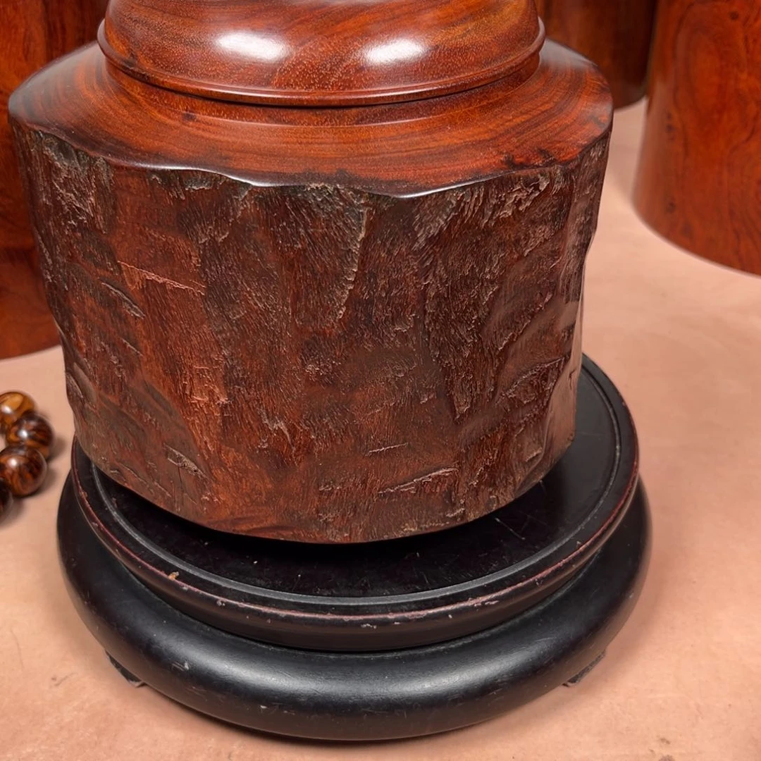檀香木小叶紫檀茶叶罐