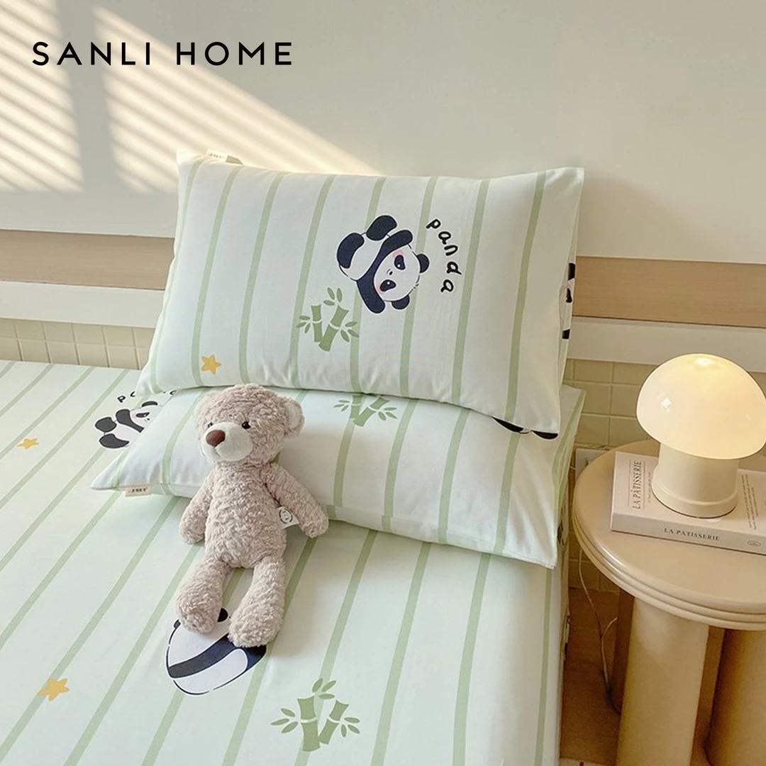 三利新款全棉老粗布单枕套单件纯棉新款加厚宿舍印花亲肤