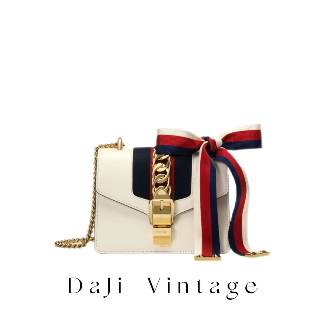 大吉中古/Gucci古驰白色mini赛尔维亚斜挎包