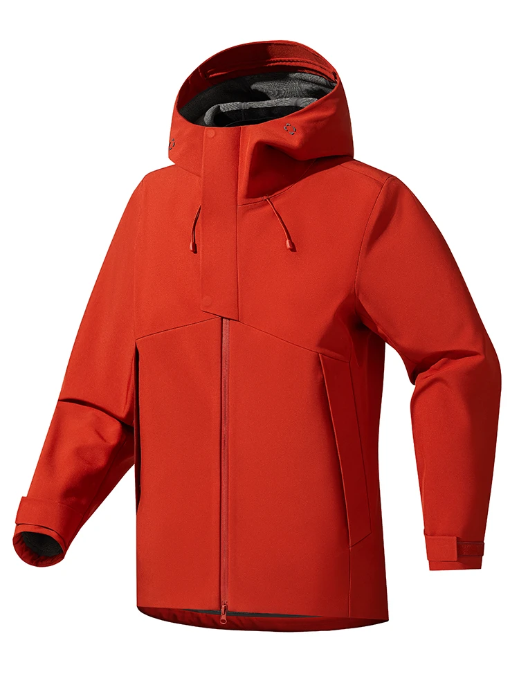 ZN 秋季重磅新款男女同款城市户外全压胶防风防水连帽软壳冲锋衣