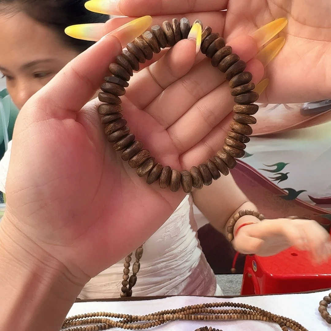 手串沉香棋楠沉香算盘珠1.0单圈多样性发一