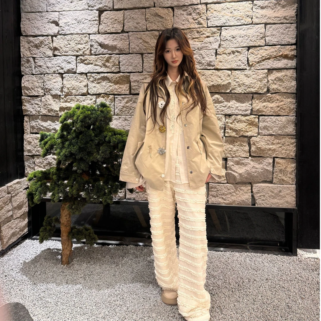 铂屋馆B53353纽扣春季慵懒休闲宽松型春秋季短外套