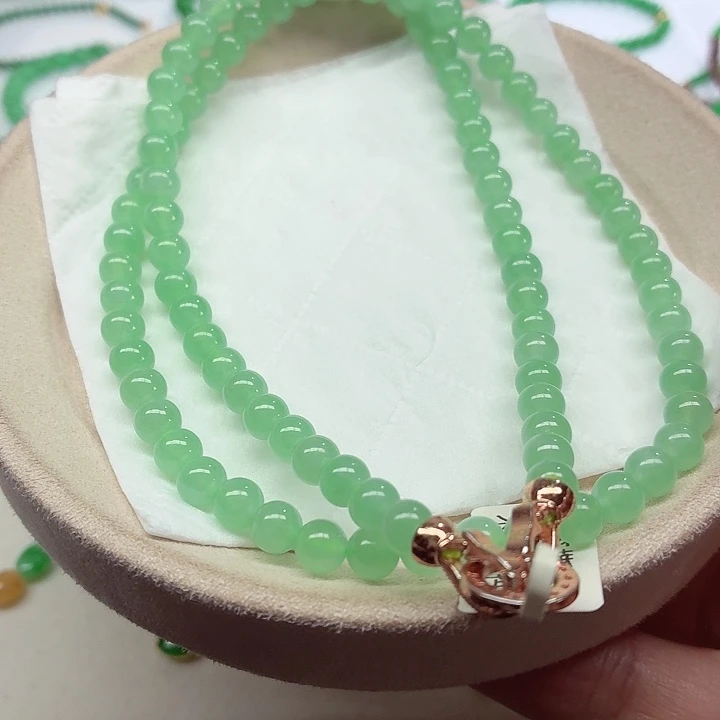 翡翠未镶嵌手链天然缅甸翡翠A货卡6