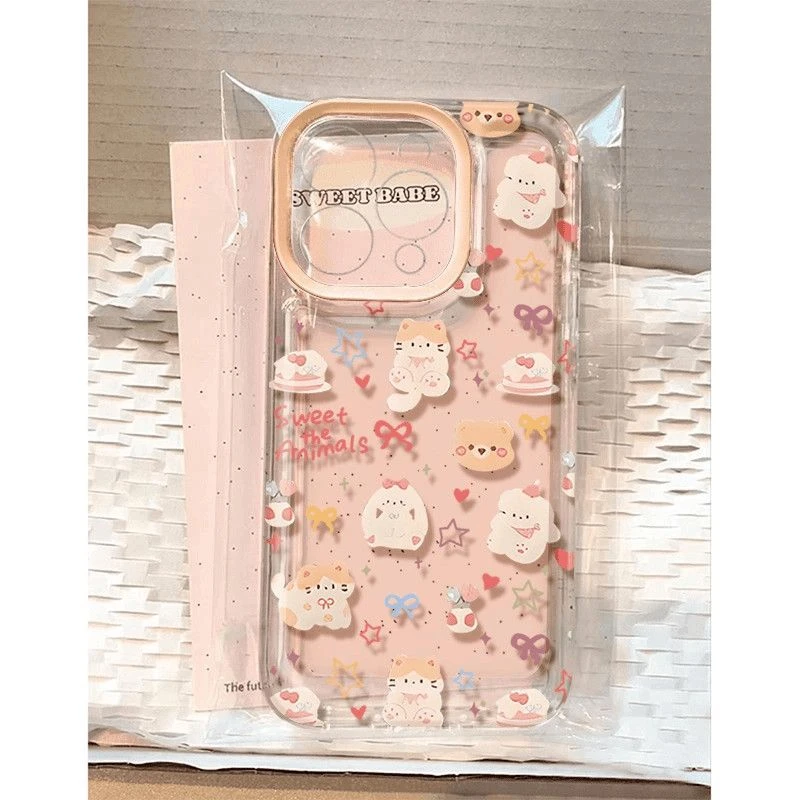 星星小熊适用苹果手机壳新款///透明