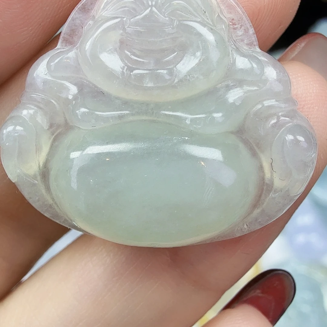 翡翠颈饰18K金镶嵌佛公