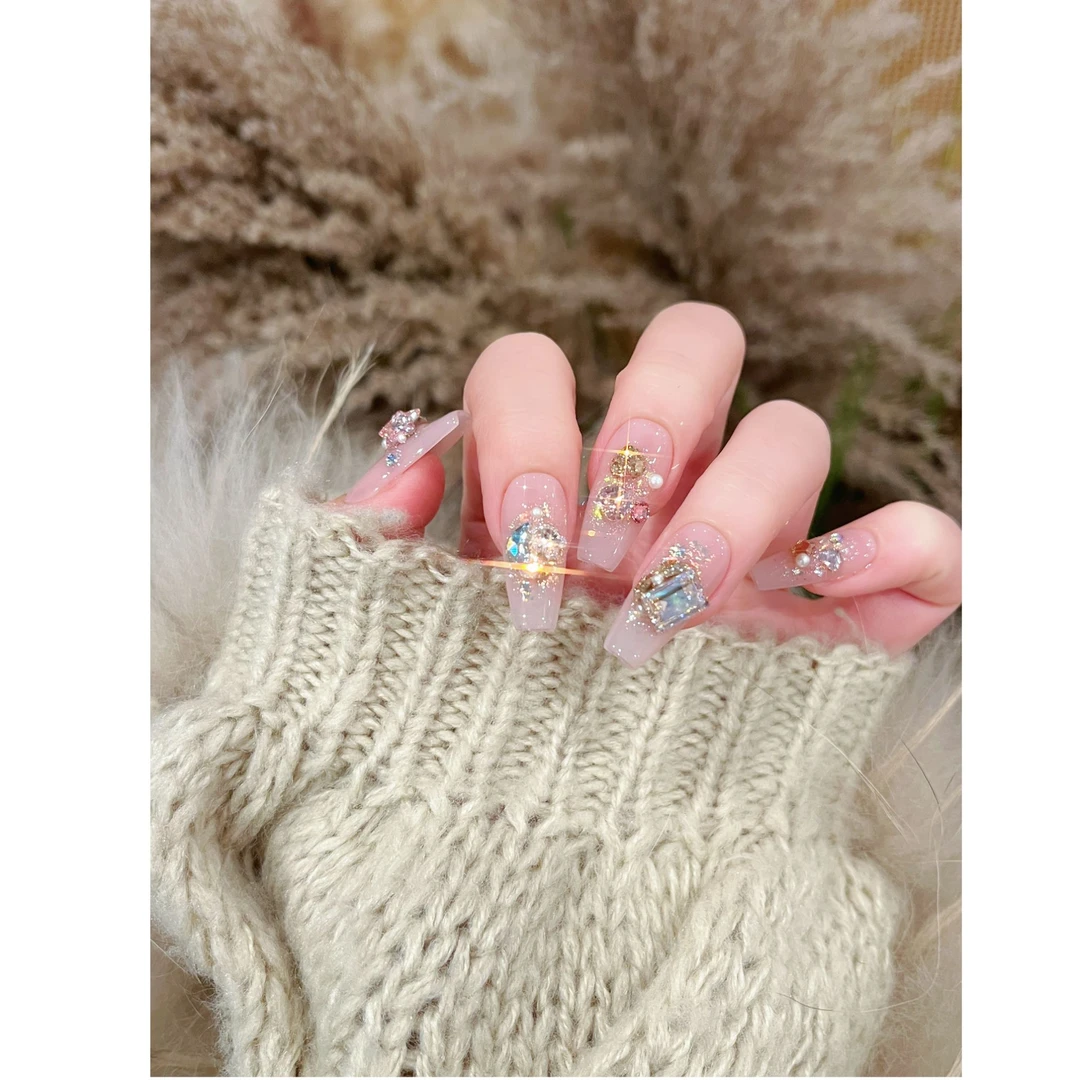 茉哉KK专属【施家全华钻/星野漫漫】纯手工定制美甲拆卸穿戴甲A5170