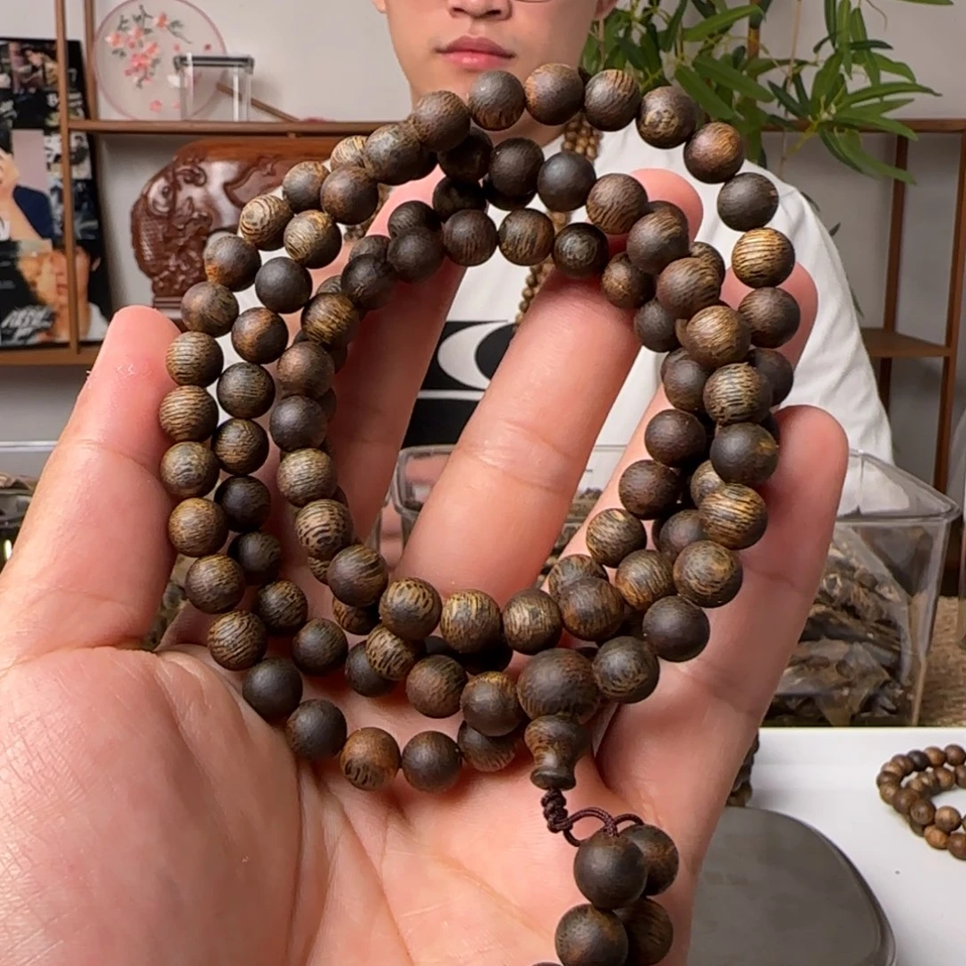 沉香手串沉香手串长珠圆珠0.8长串