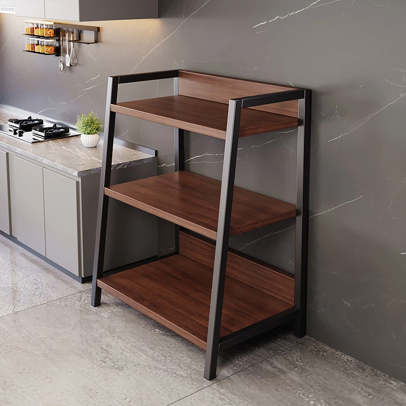 厨房架子置物架落地货架多层家用多功能储物架小型收纳架靠墙边柜