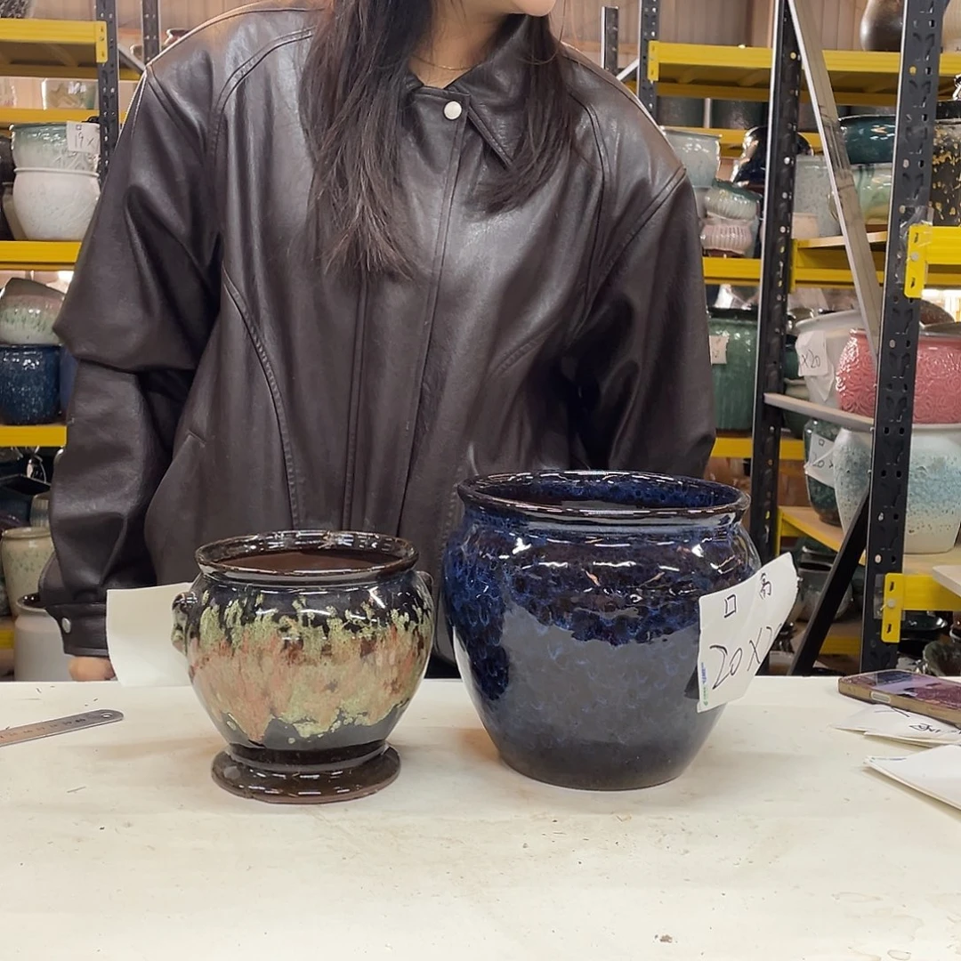 宜兴紫砂粗陶花盆