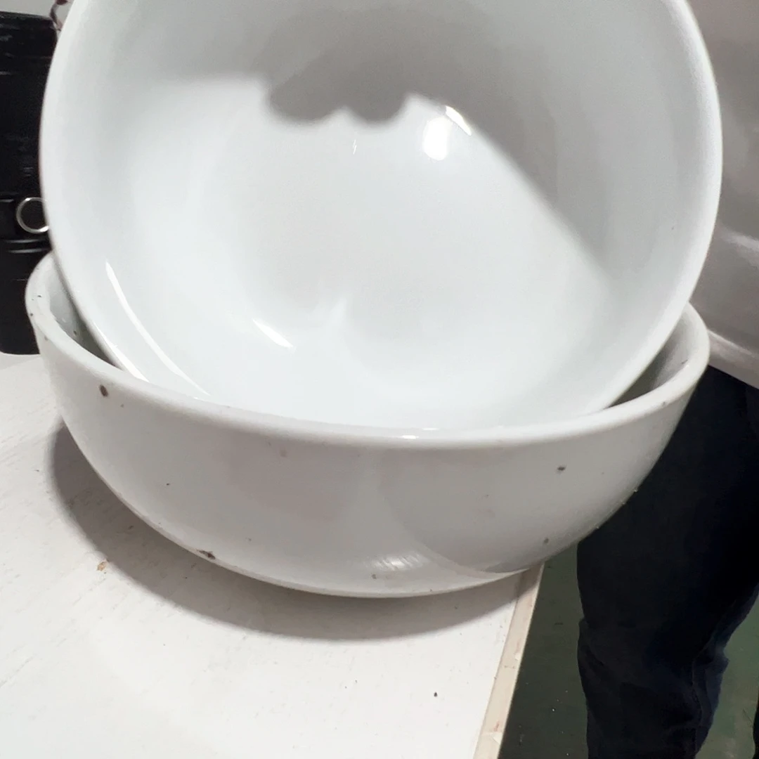 瓷片景德镇陶瓷厚胎8寸将军大汤碗2只