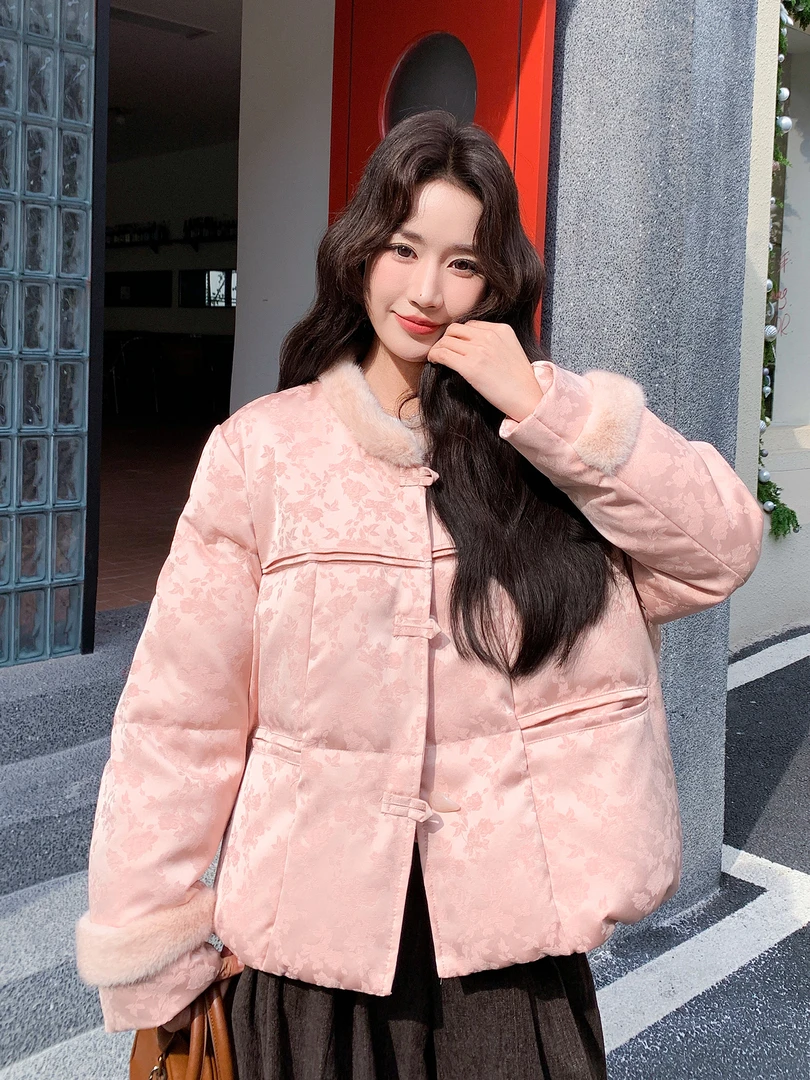 2025冬季新款保暖羽绒服时尚气质小个子国风女装民族风时尚网红女