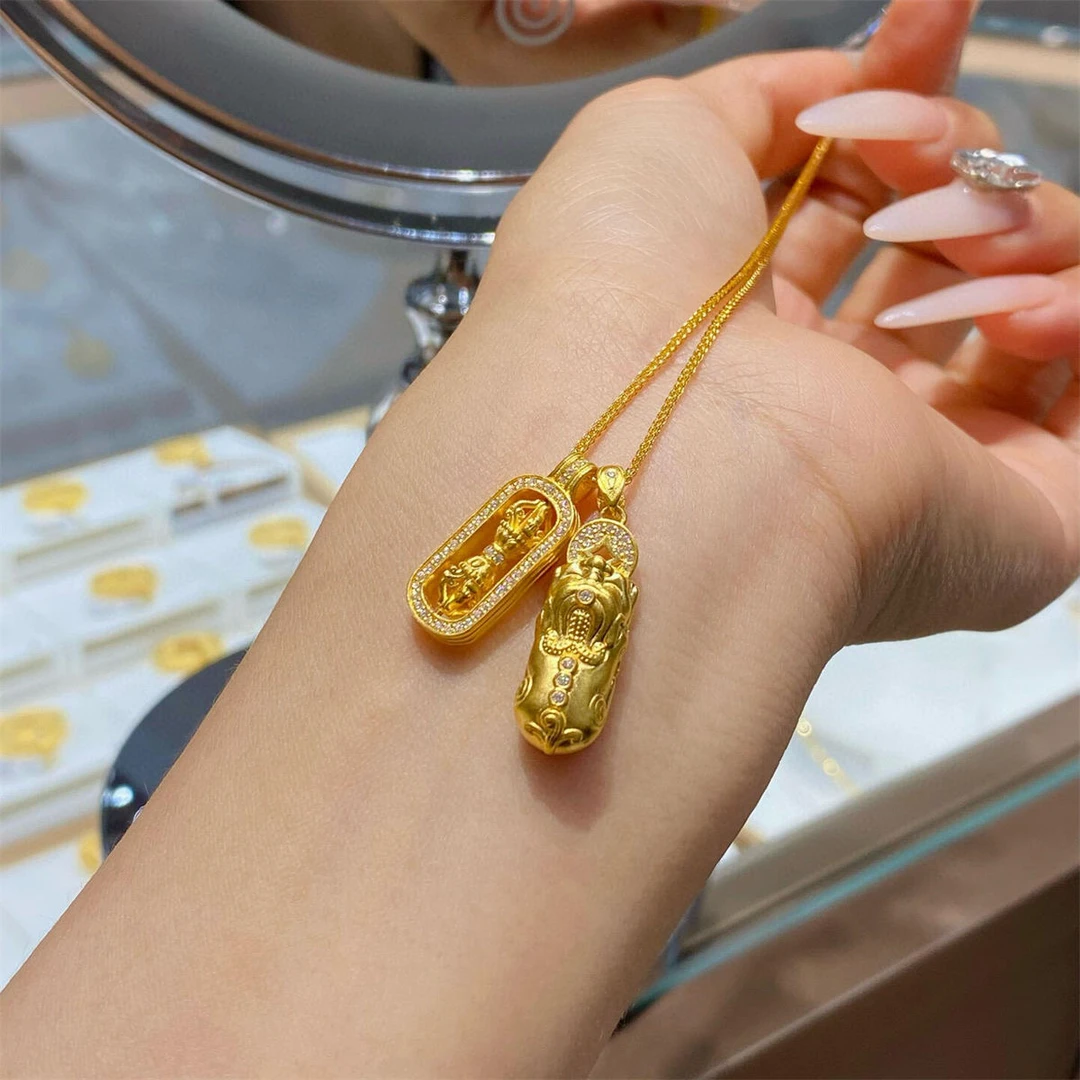 合金项链 貔貅金色金刚杵项链链子精美饰品锁骨链时尚