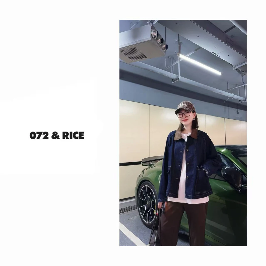 072 & RICE【小禾牛】秋季休闲翻领长袖牛仔外套 A-32MU167