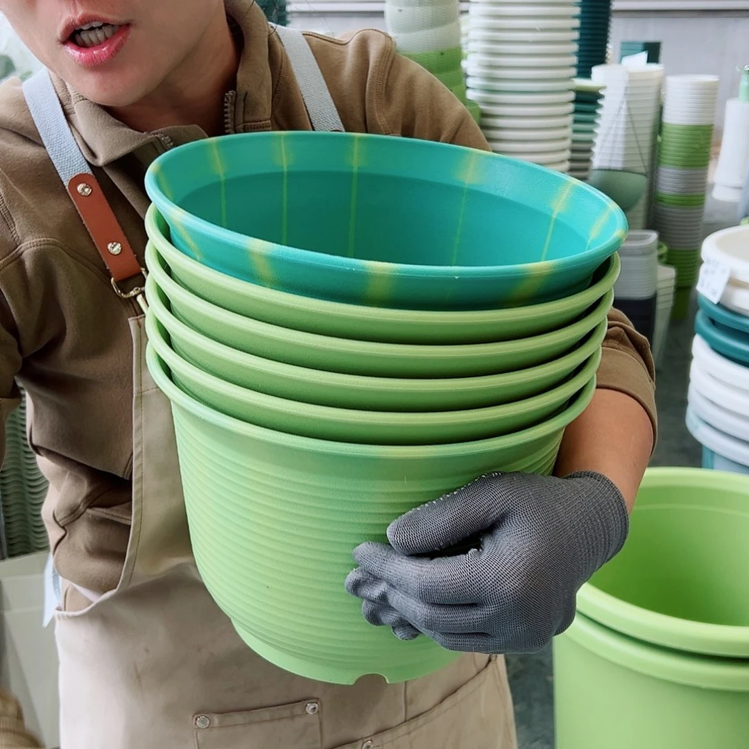 瑕疵仿陶B4#果绿串色6个无托