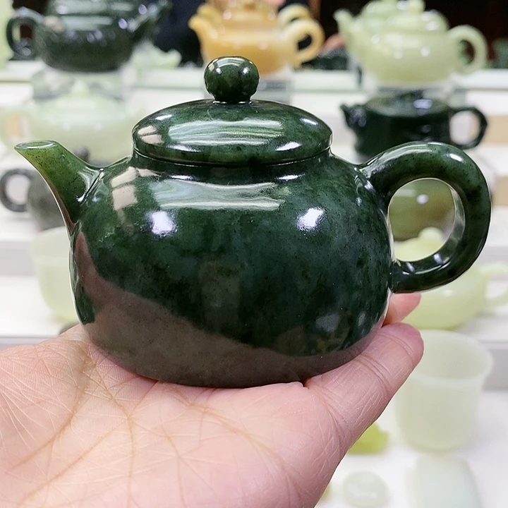 未镶嵌和田玉挂件茶壶130ml