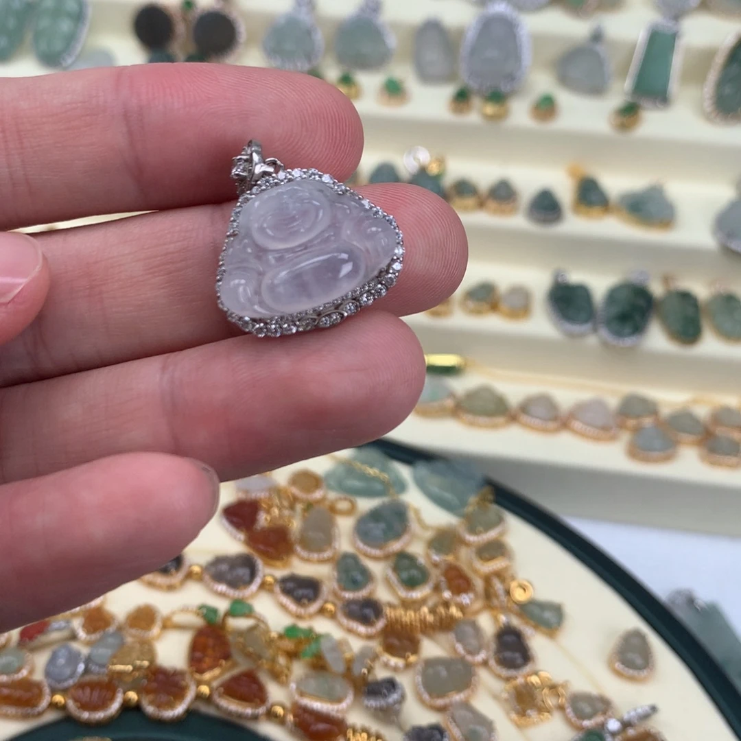 翡翠银S925镶嵌颈饰