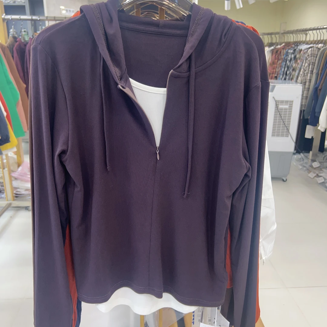 5188带帽假两件打底