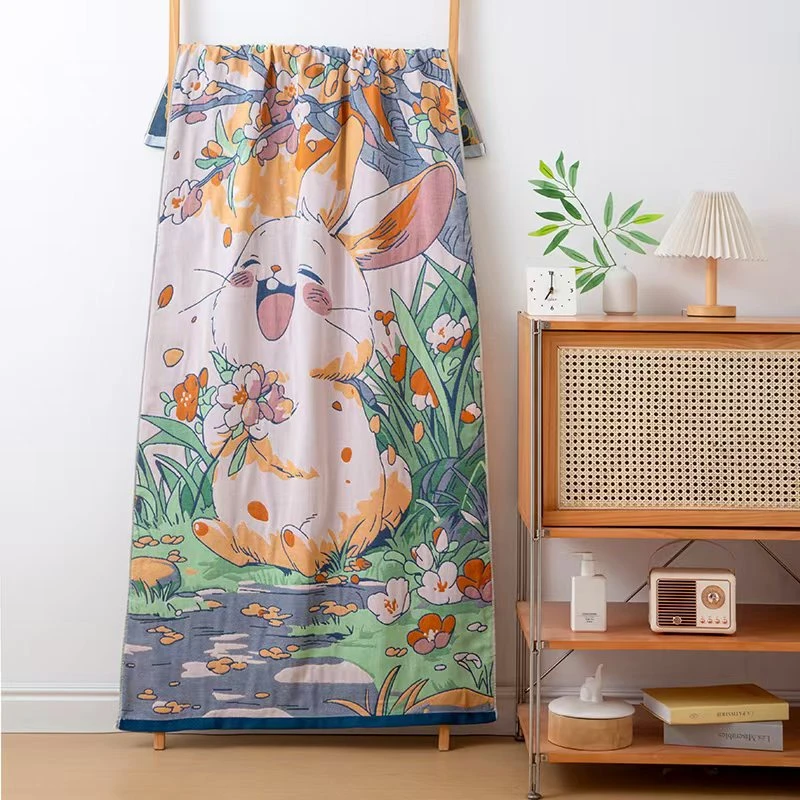 开心小兔浴巾160*80亲肤柔软