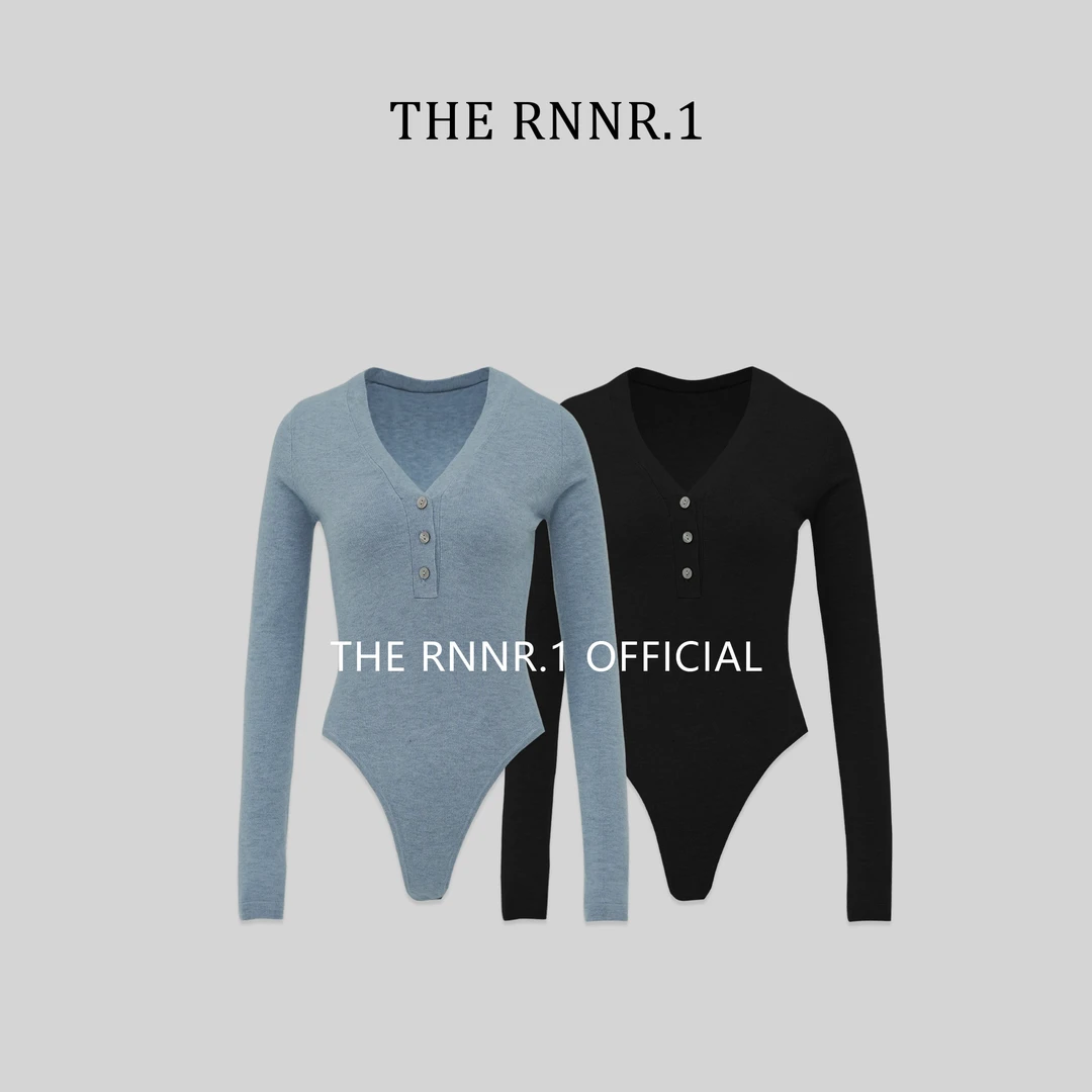 THE RNNR.1凯莉风 欧美 V领 羊毛连体衣