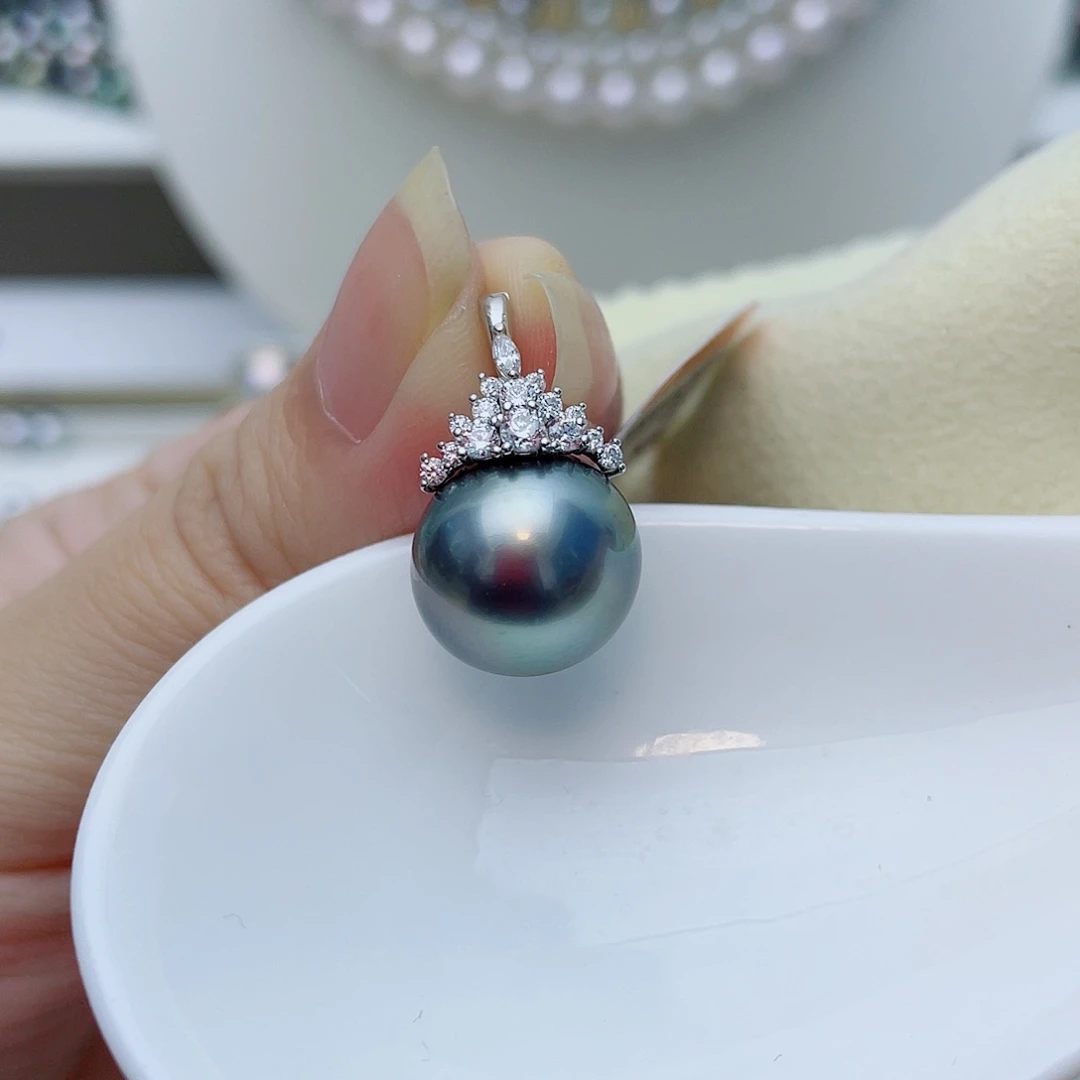 海水珍珠银S925镶嵌颈饰w52