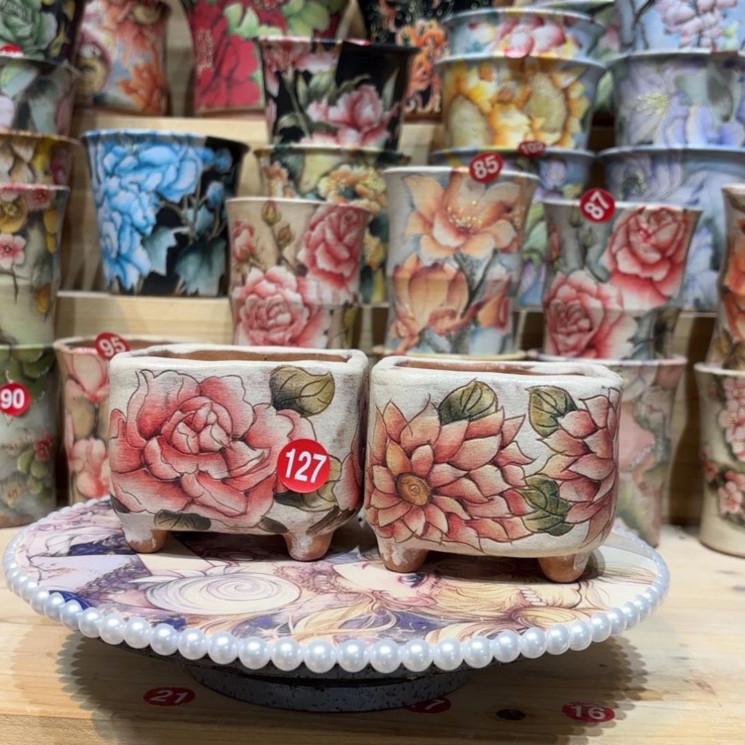 景德镇手绘花盆陶瓷8/8