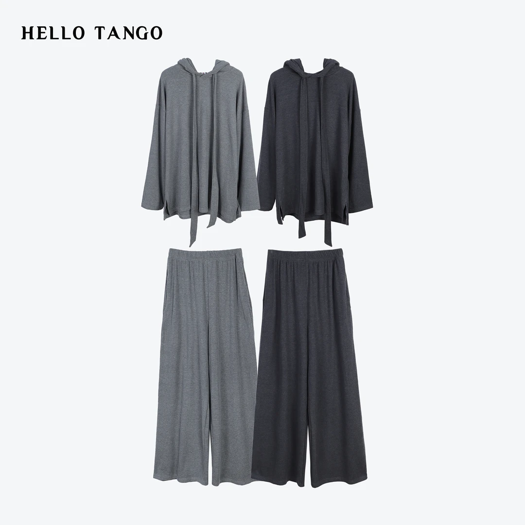 HELLOTANGO《松弛vlog》 小众设计简约百搭宽松显瘦套装84892#