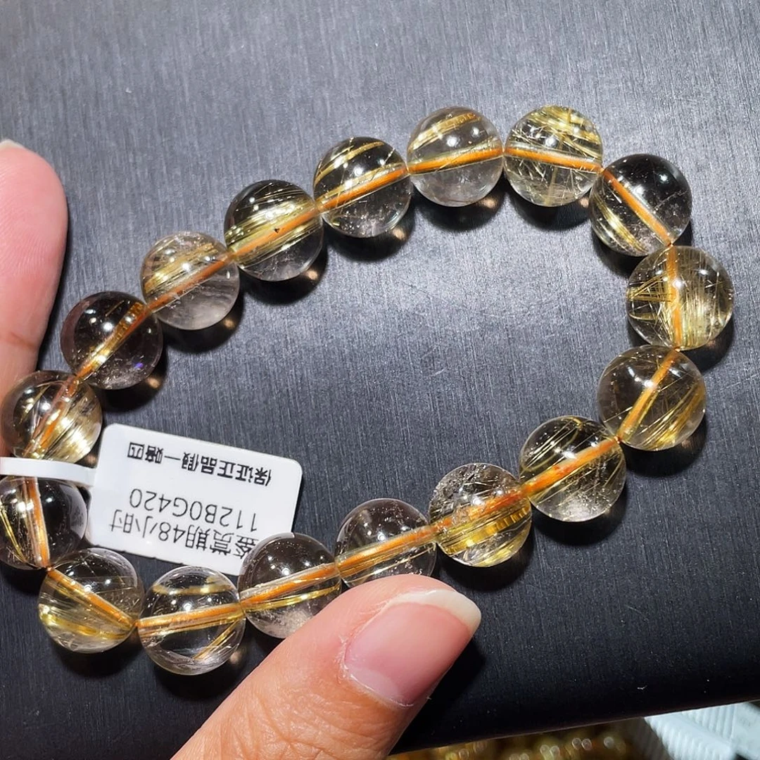 手串发晶未镶嵌钛晶12m