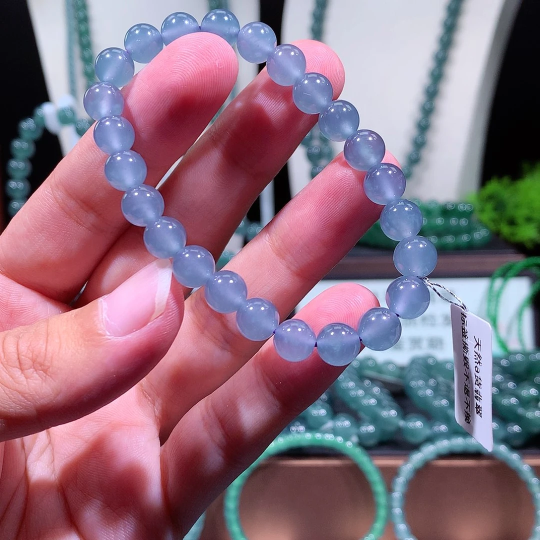 翡翠未镶嵌手链天然a货翡翠手串8