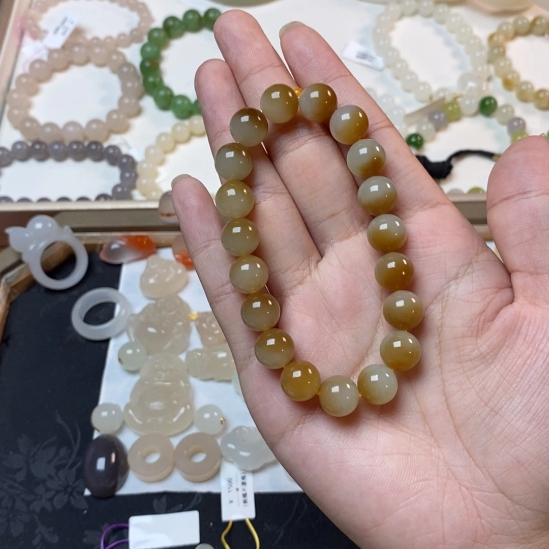 百***基手链未镶嵌和田玉